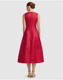 LEO LIN - Cleo Applique Sleeveless Midi Dress