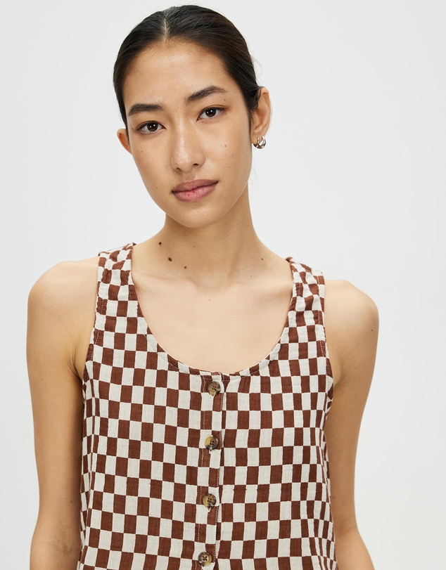 Brixton - Mykonos Small Check Tank