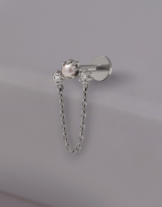Wanderlust + Co - Moonlight 925 Sterling Silver Flat Back Earring