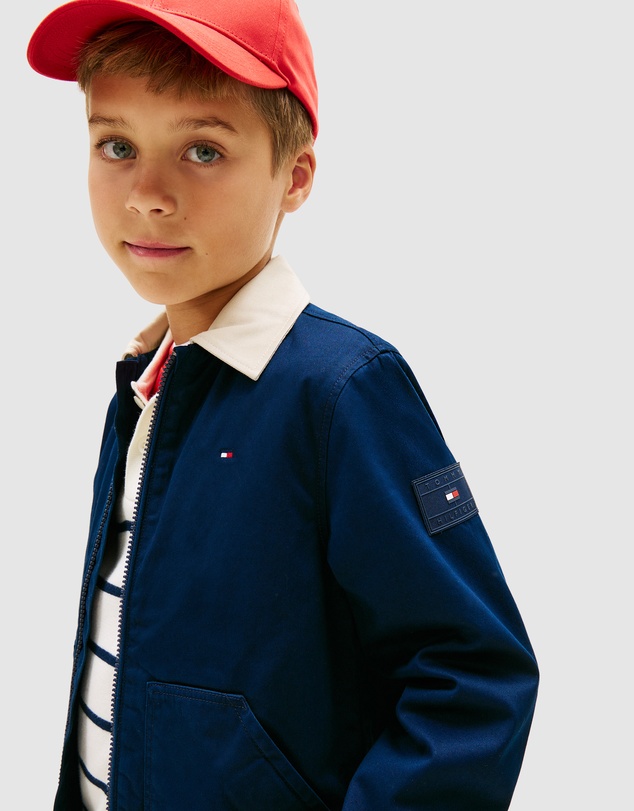 Tommy Hilfiger - Boys Essential Contrast Collar Zip-Thru Jacket - Teens