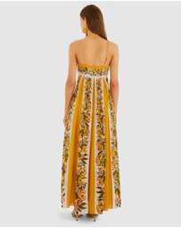 Farm Rio - Sand Hilo Stripes Maxi Dress
