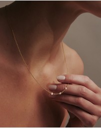 SAINT VALENTINE - Floating Stone Necklace - Gold