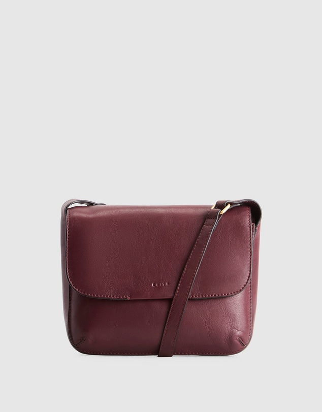 Evity - Sofia Leather Flap Crossbody Bag