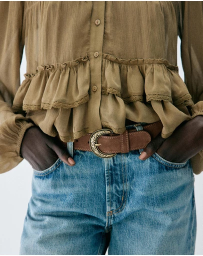 M.N.G - Suede Effect Belt