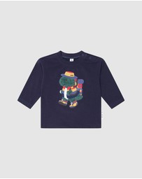 Huxbaby - Camping Dino Drop Sleeve Top - Babies