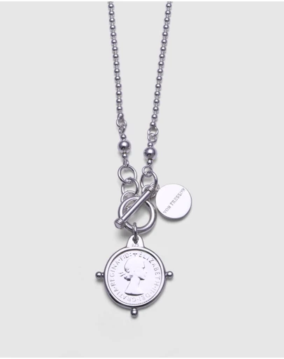 Von Treskow - Fine Threepence Coin & Plate Necklace
