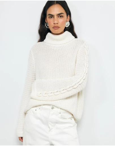 AERE - Rhei Organic Cotton Wool Cable Jumper