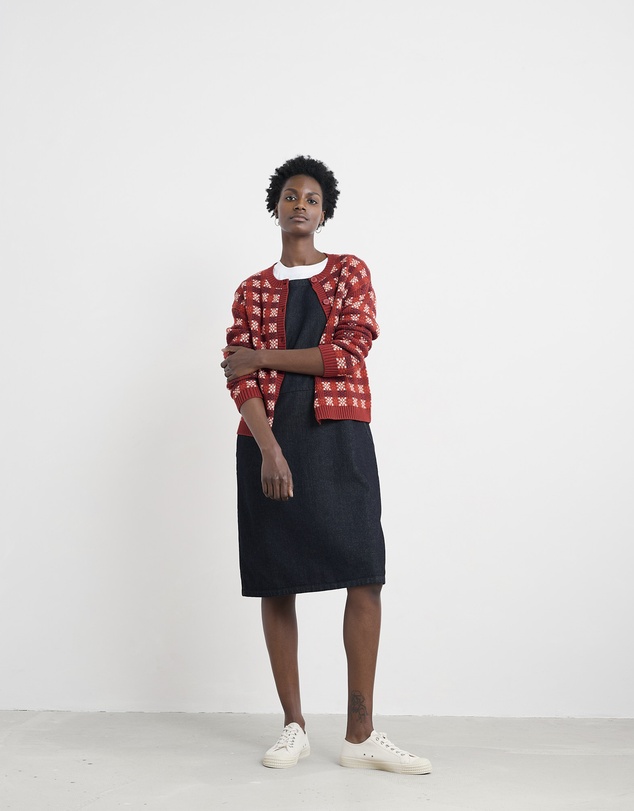 Seasalt - Seasalt Cornwall Red Kensa Checked Cardigan