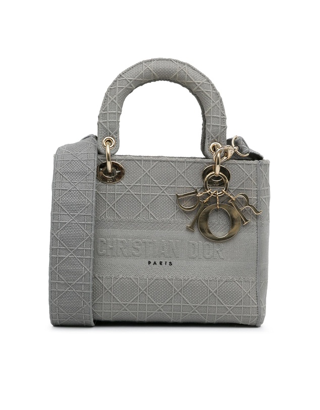 Pre-Loved by Azura Reborn - Pre-Loved dior Dior Caro Mini Bag Grey Embossed Canvas