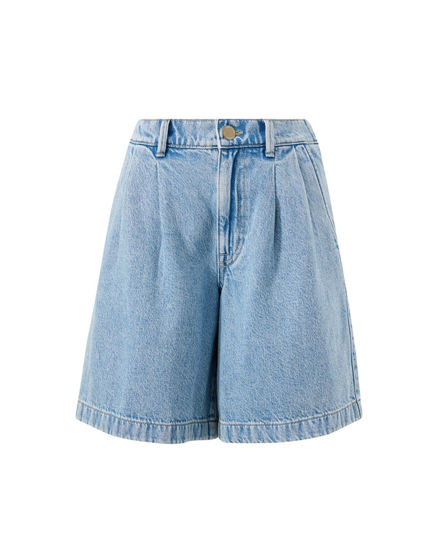 Ceres Life - Sylvie Longline Pleat Denim Short