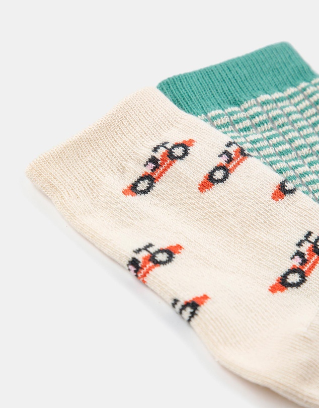 Bobo Choses - 2-Pack Race Car All Over Short Socks - Kids