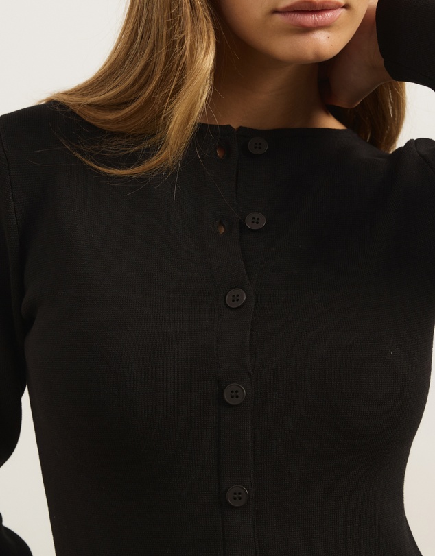 Atmos&Here - Blair Long Sleeve Cardigan Knit Midi Dress