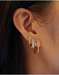 Ania Haie - Gold Quintet Sparkle Huggie Hoop Earrings
