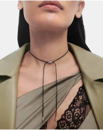 PDPAOLA - Oslo Cord Necklace Silver