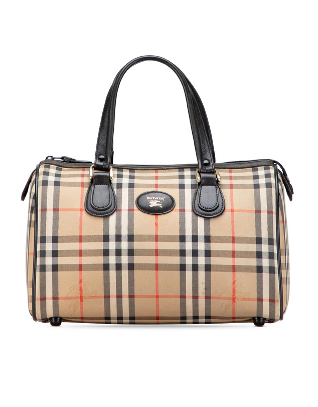 Pre-Loved by Azura Reborn - Pre-Loved Haymarket Check Canvas Boston Bag