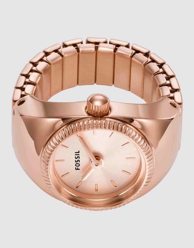 Fossil - Ring Watch Rose Gold-Tone Analogue Watch