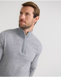 Oxford - Merino Zip Neck Pure Wool Pullover