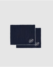 Black Blaze - Embroidered Linen Placemat Set