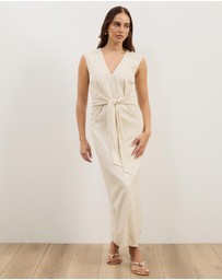 Atmos&Here - Sadie Linen Blend Midi Dress