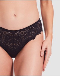 Kayser - 2 Pack Daily Essentials Stretch Lace & Cotton Hi Cut Brief (219)