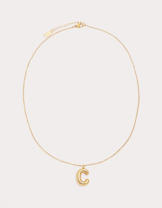 Petit Moments - Bubble Initial Necklace - All Letters