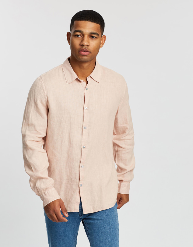 Assembly Label - Casual Long Sleeve Linen Shirt