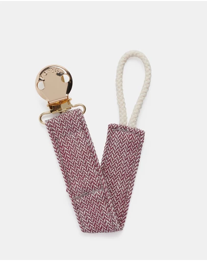 portier - Petite Pacifier Clip - Maroon