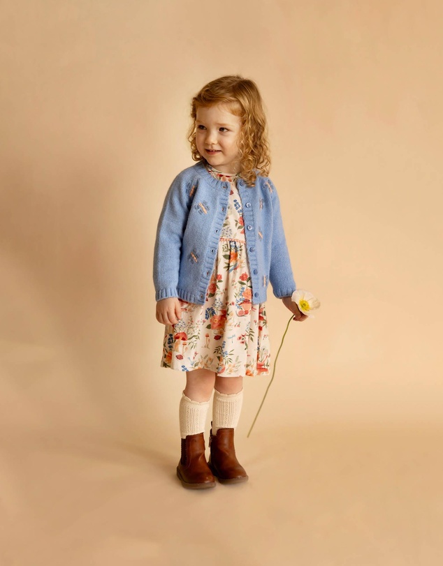 Fox & Finch - Wild Garden Hand Embroidered Cardigan - Babies