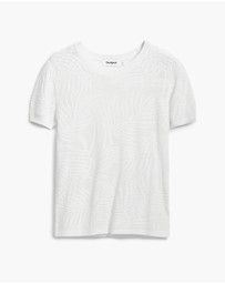 Desigual - Cut-out knit T-shirt