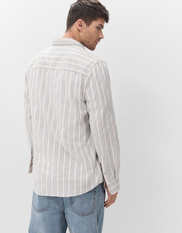 UNISON - Stripe Jacquard Regular Fit Shirt