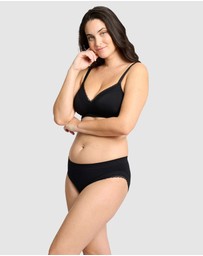 Sans Complexe - Agathe Ribbed Lace Trim Classic Brief