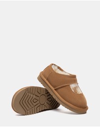 EVERAU - Australian Shepherd Ugg Carmella Kids Cow Suede Upper House Shoes