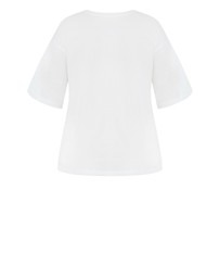 City Chic - Plus size Laid Back Monaco Tee - ivory