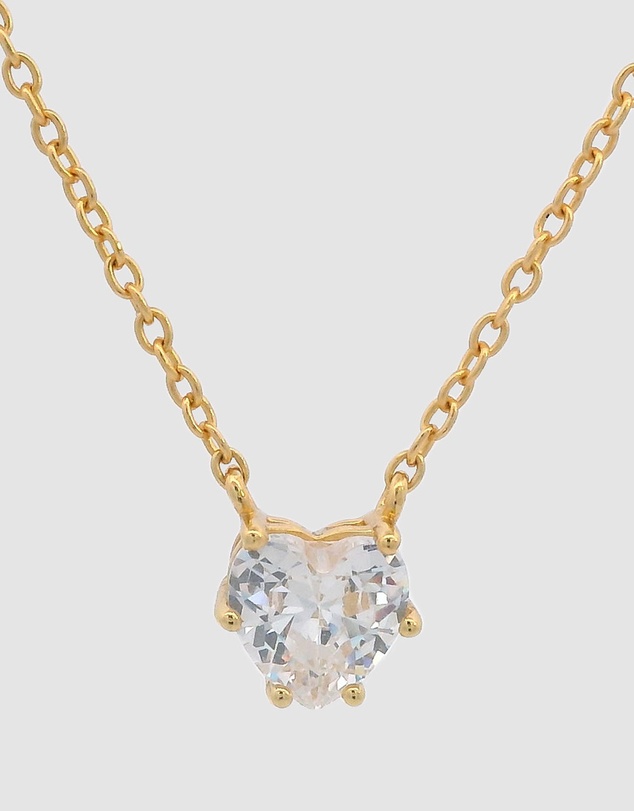 Georgini - GEORGINI MIDNIGHT VELVET BABY HEART NECKLACE GOLD