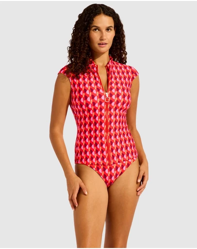 Seafolly - Sorrento Cap Sleeve Sunvest Bikini Top