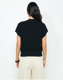 AERE - Ava Organic Cotton Tie Front Top
