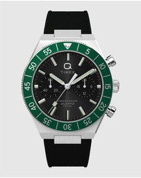TIMEX - Q Timex Continental Chronograph 40mm Synthetic Rubber Strap Watch