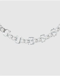 GUESS - Arm Party Silver Tone White Crystal Bracelet