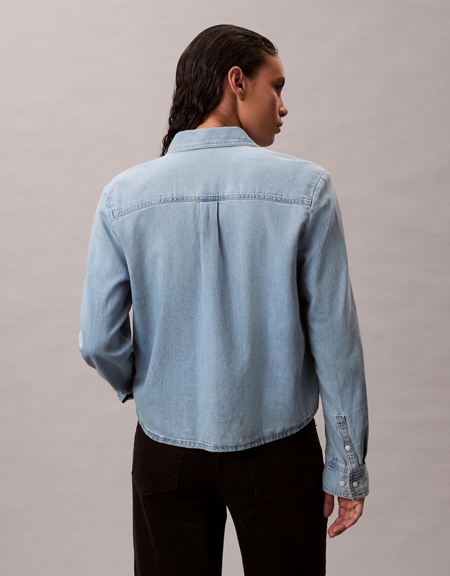 Calvin Klein Jeans - Denim Cropped Button-Down Shirt