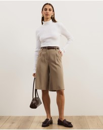 Atmos&Here - Annie Wool Blend Turtleneck Knit Top