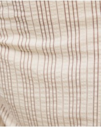 Atmos&Here - Sally Striped Cotton Ruched Side Tie Midi Skirt