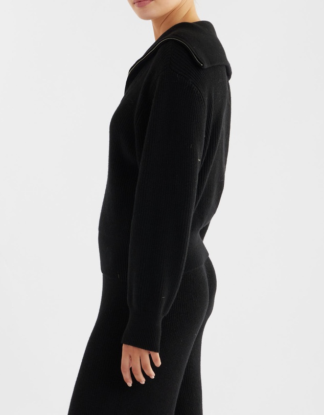 Amelius - Eline Knit Quarter Zip Polo