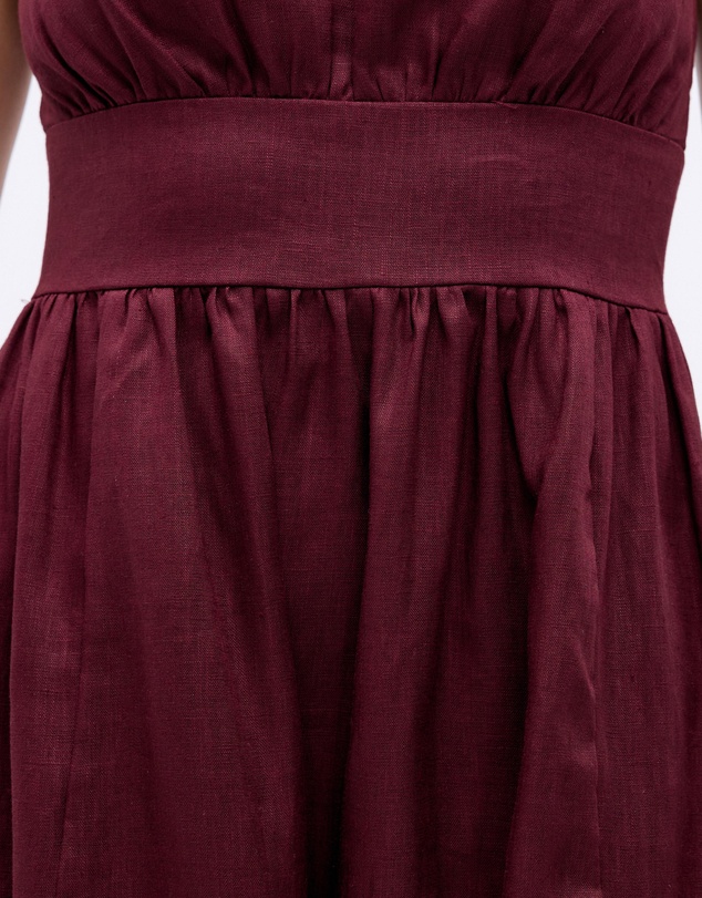 Minima Esenciales - Sage Linen Midi Dress