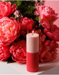 XRJ Celebrations - Pillar Two-Tone Sweet Valentine Candle