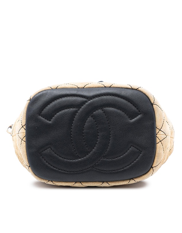 Chanel - Pre-Loved CC Suede Wild Stitch Bucket Bag