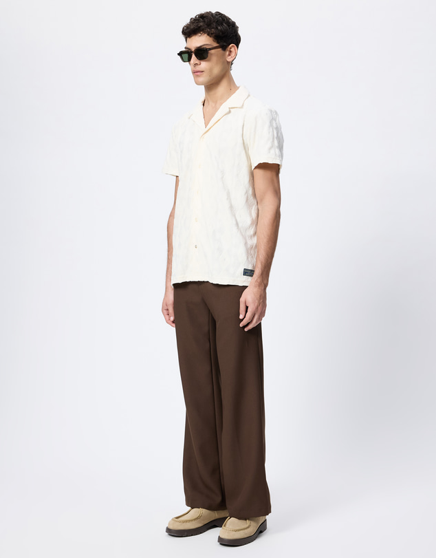 Scotch & Soda - Terry Jacquard Regular-Fit Short Sleeve Shirt