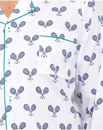 Sant And Abel - Men's Tennis Navy Long PJ Set