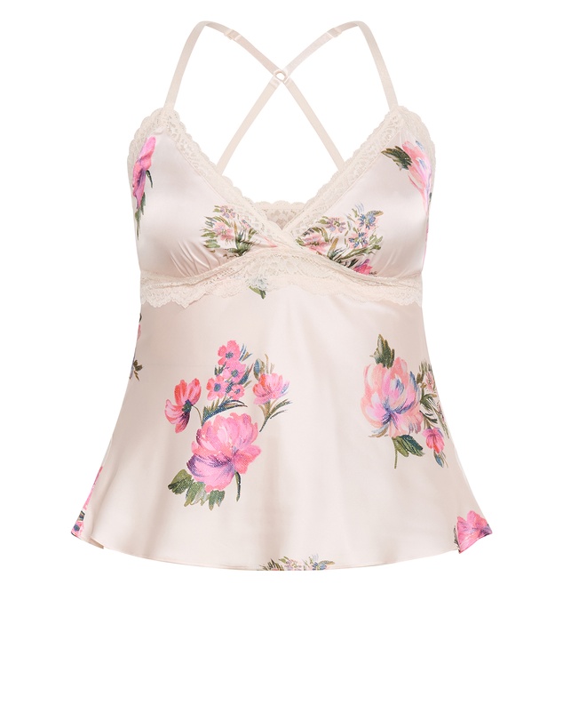 City Chic - Plus size Arcadia Cami Pant Set - pink
