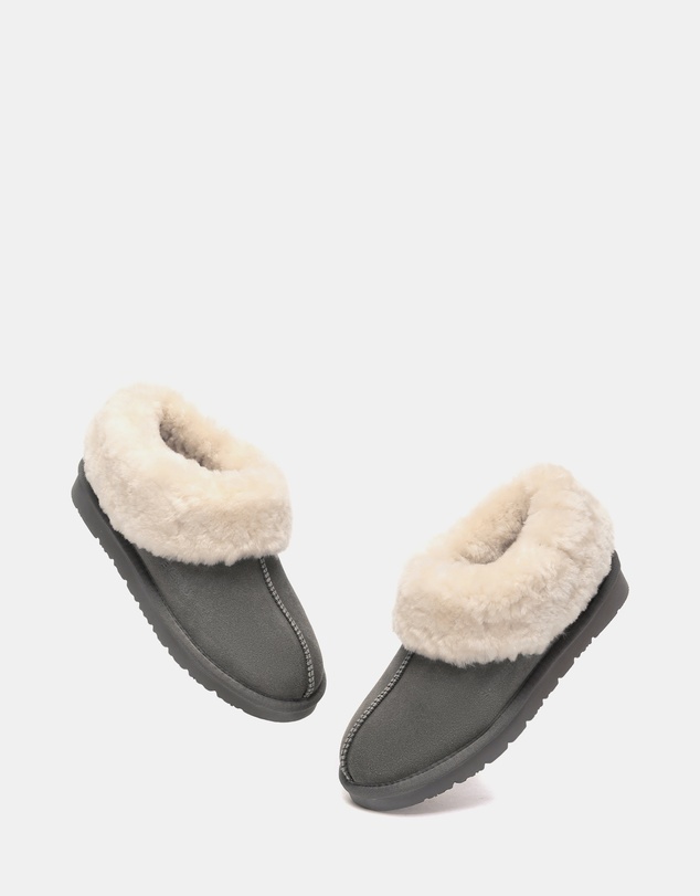 EVERAU - EverAU Ugg Homey Slipper Suede Cow Suede Upper House Shoes