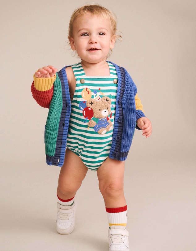 Huxbaby - Colour Block Peekaboo Hux Cardigan - Babies-Kids